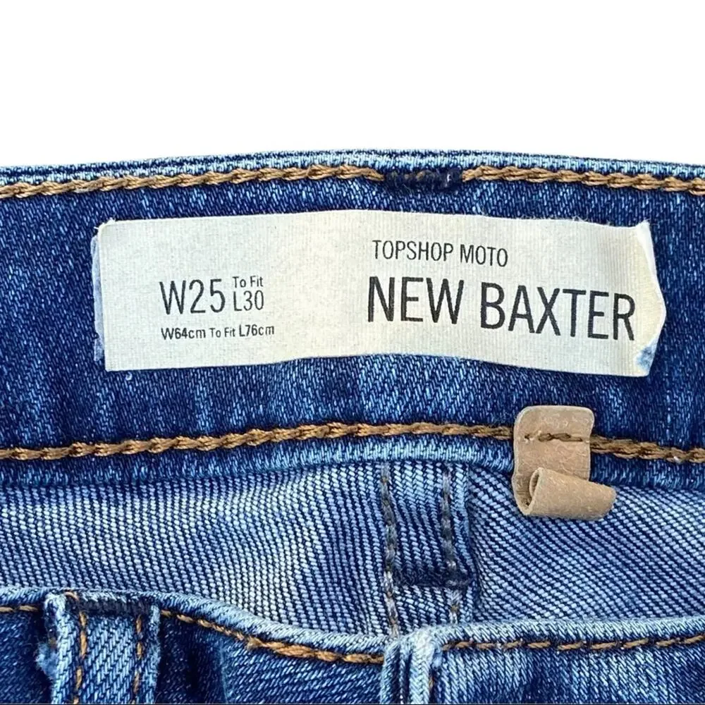 Topshop Moto New Baxter Jeans Mid Rise W25 L30